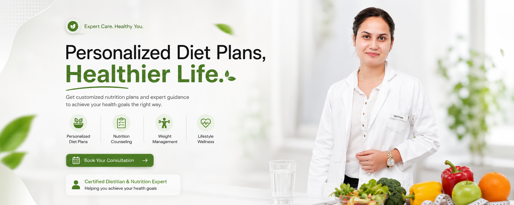 Personalized Diet Plans, Healthier Life — Expert nutrition guidance by Anjali